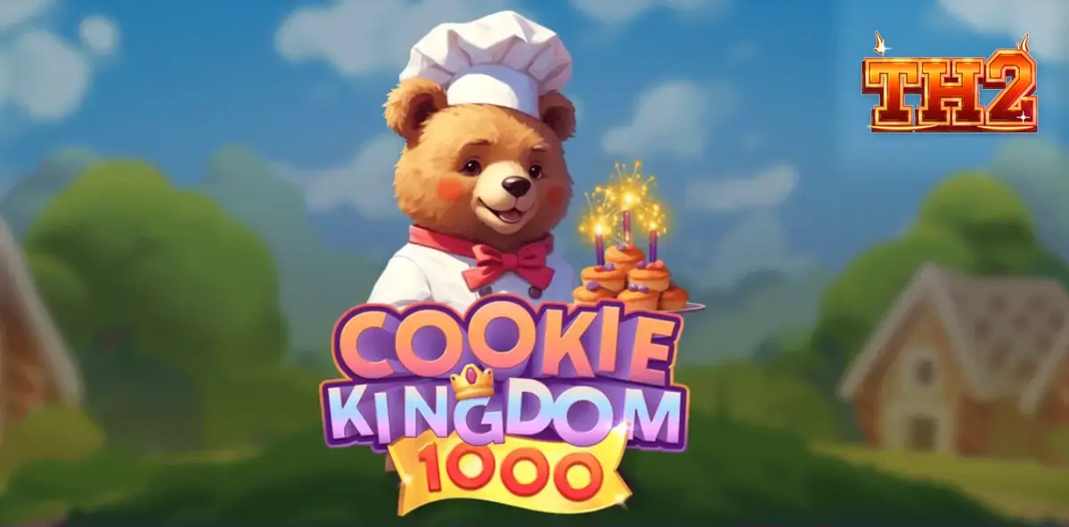 ภาพรวมบรรยากาศโลกขนมหวานในเกมสล็อต Cookie Kingdom 1000